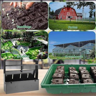 Soil Blocker Garden Blocking Tool Portable Cuttings with Label Manual for Outdoor,