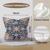 Vintage Boho Floral Print Throw Pillow Cover 18x18 - Orange, Blue, Teal - Retro Rust Floral Decor Pillowcase | Indoor Outdoor Cushion Case for Sofa