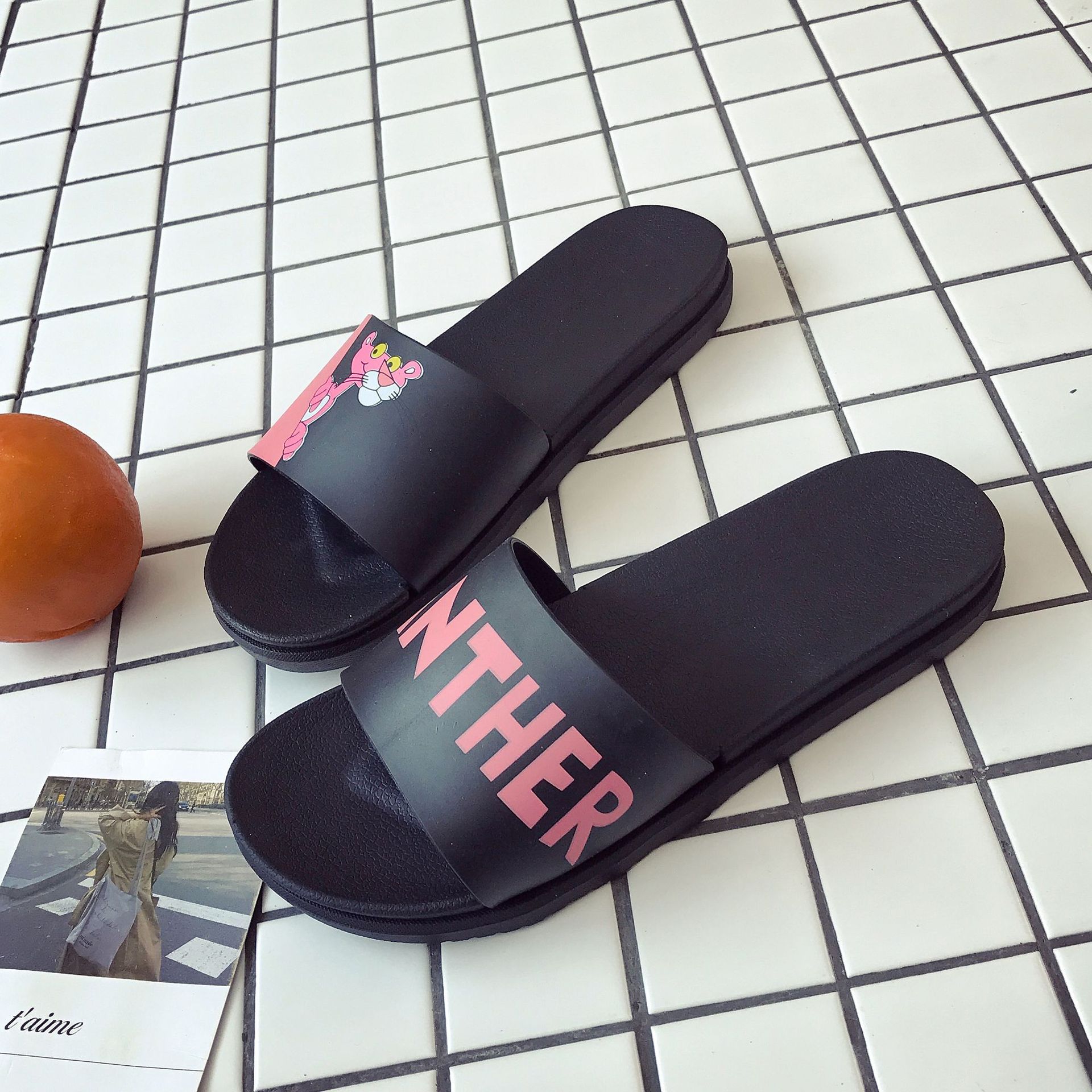 Модная домашняя обувь Женская повседневная летняя плоская пляжная обувь Женские тапочки — фото 9