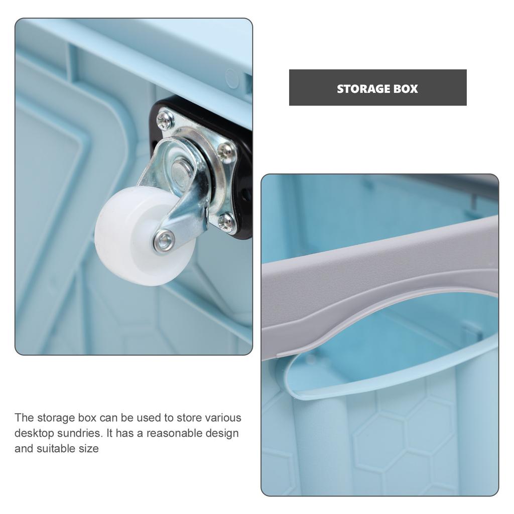 Large Capacity Foldable Plastic Storage Box Stackable Clothes Storage Bin with Wheels Collapsible Organizer for Closet