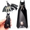 Premium Cartoon Bat Car Key Holder - PU Leather Protective Cover & Anti-Lost Key Case