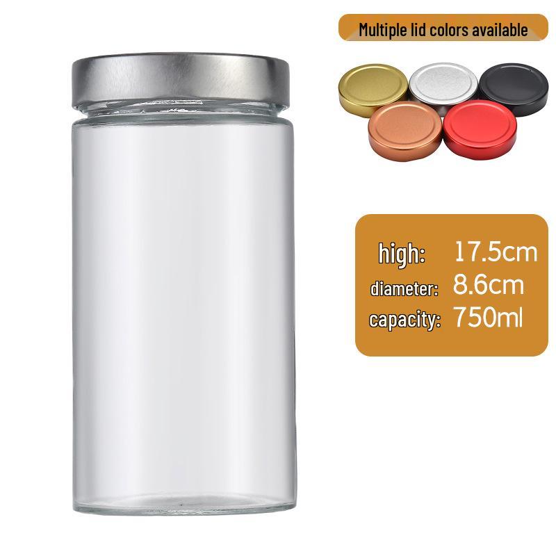Large Capacity Round Pickle Dispensing Bottle with Lid, Moisture-Proof High Borosilicate Glass Jar