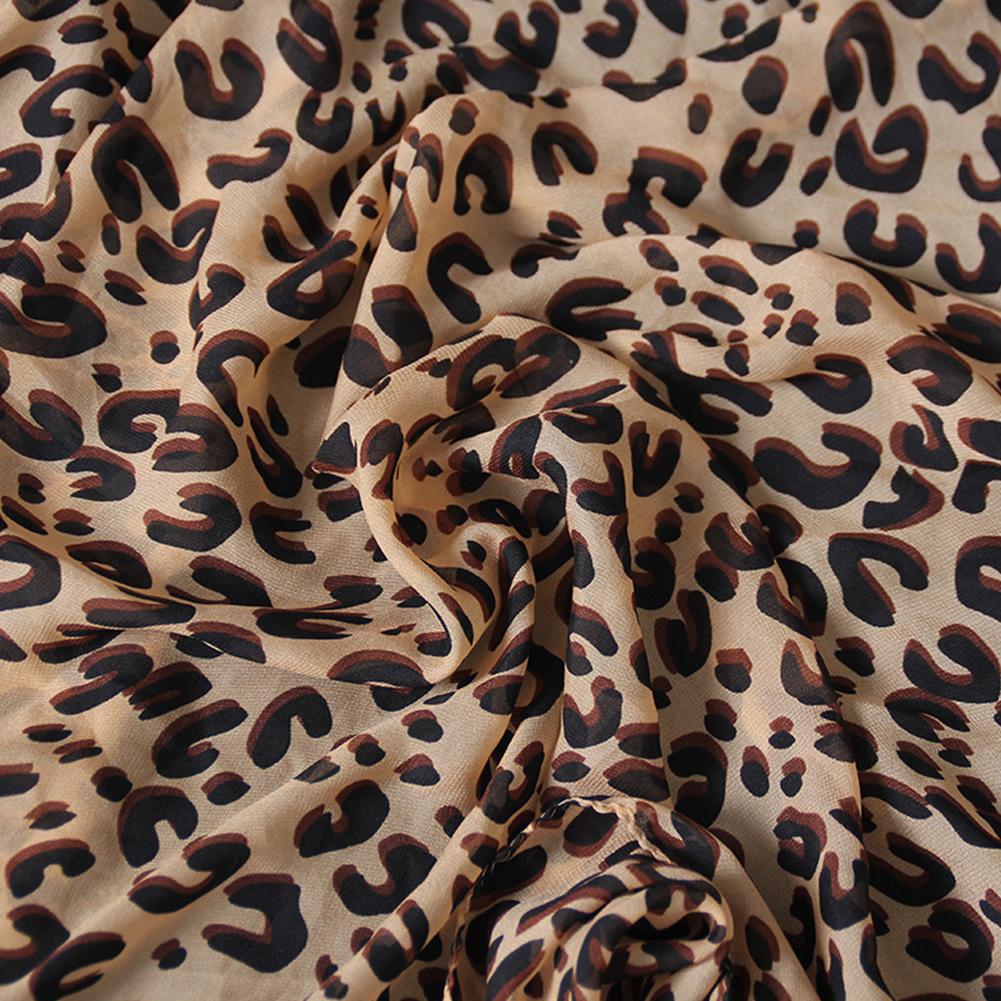 Women Stole Soft Leopard Print Scarf Vintage Chiffon Wrap Harajuku Scarves Shawl Hot Sale Thin Summer Spring Casual Sexy Elegant