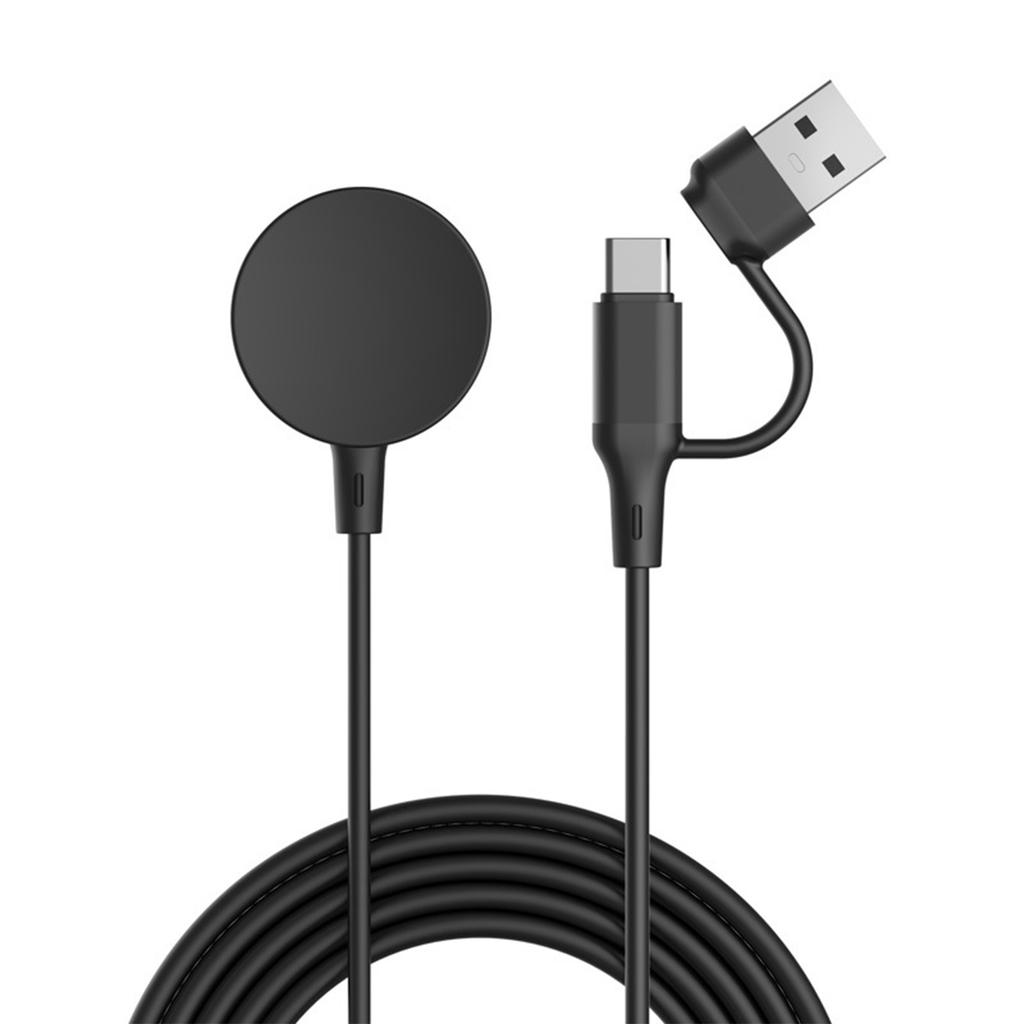 Compact Magnetic Charging Base For Watch 7/7 Ultra Smartwatches Double USB A And USB C Port Fast Charging Design