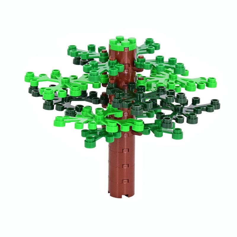 MOC Bausteine Spielzeug Modell DIY Kreative Steine Baum-Sets Bauen Garten Pflanze Wald Zusammenbauen Natürliche Stadt Straßenansicht Park Dschungel