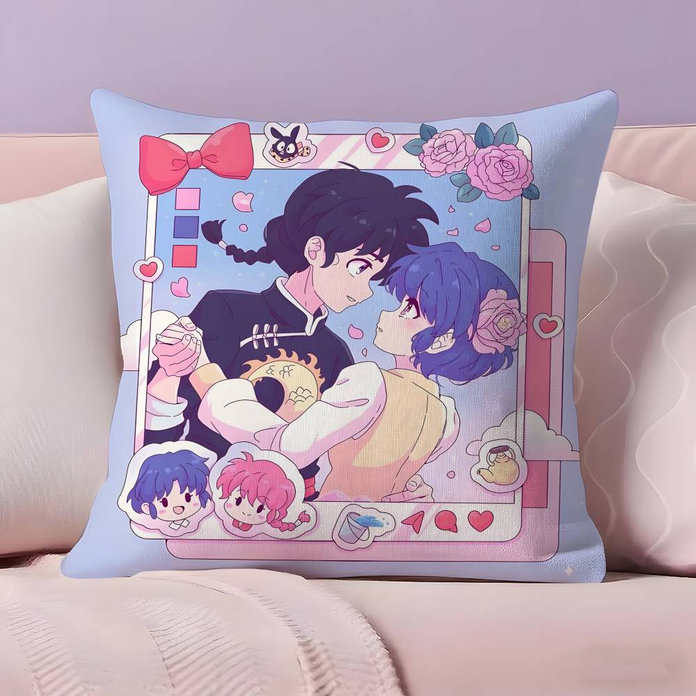 

Аниме Р-Ранма Наволочка Наволочка Ультрамягкая Приятная к коже Ткань Комфорт как облачко и Скрытая молния 12x12Inch