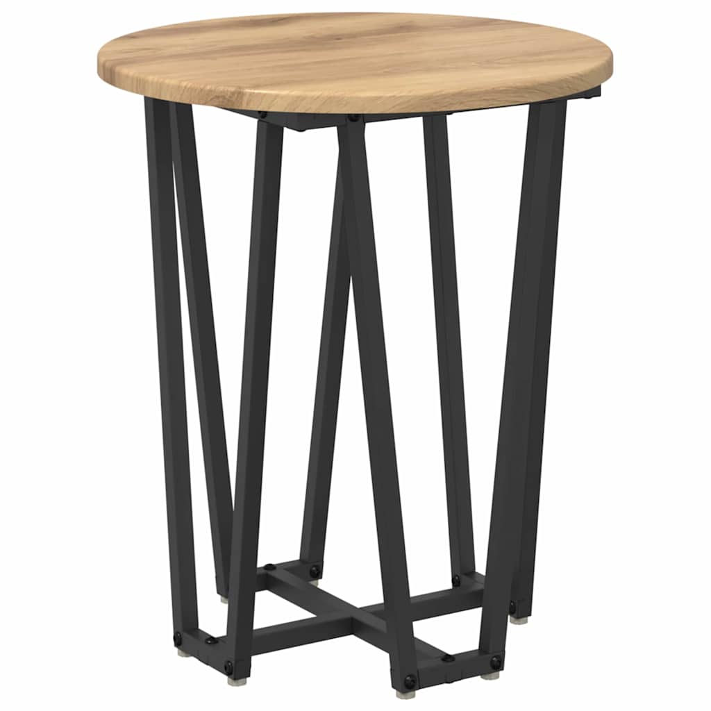 Side Table Set 2 Pcs Artisan Oak & Black