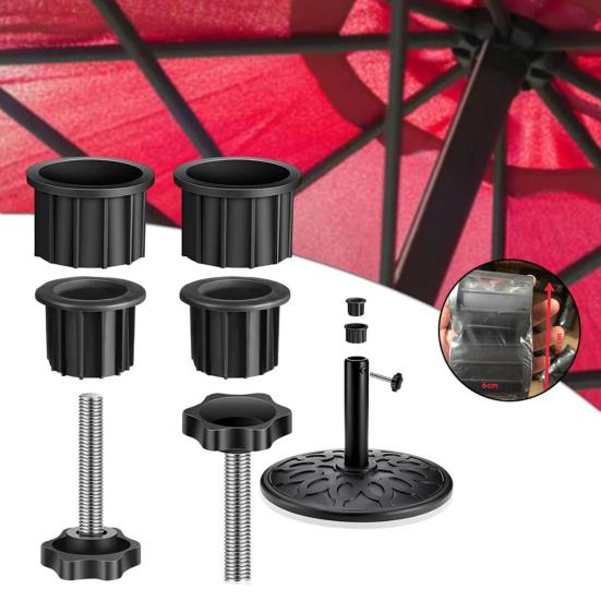 6/8/12Pcs Umbrella Stand Parts Replacement Weather-Resistant Parasol Stand Accessories Heavy Duty Umbrella Base Bracket with M8 Screws