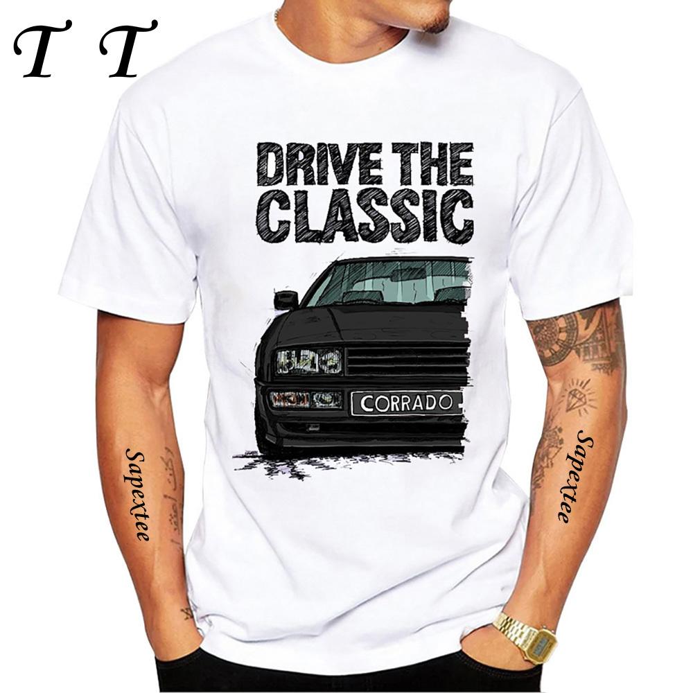 90s Drive The Classic Corrado Tshirt Summer Men Short Sleeve Hip Hop Boy Casual White Tops Legend Car Funny Design Cool Tees