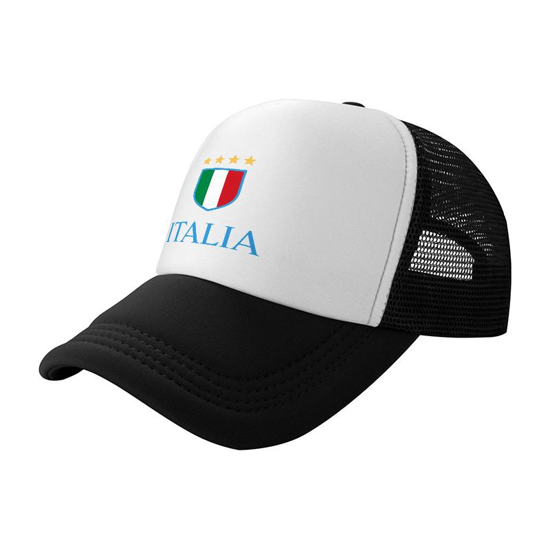 ITALIA National Team Logo Mesh Baseball Cap Breathable Design for Unisex and Women Sport Hat with Italian Flag and Stars