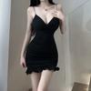 Irregular Ruffle Straps Mini Dress Elegant Fashion Outfits Night Club Party Summer Bodycon Dresses Vestidos