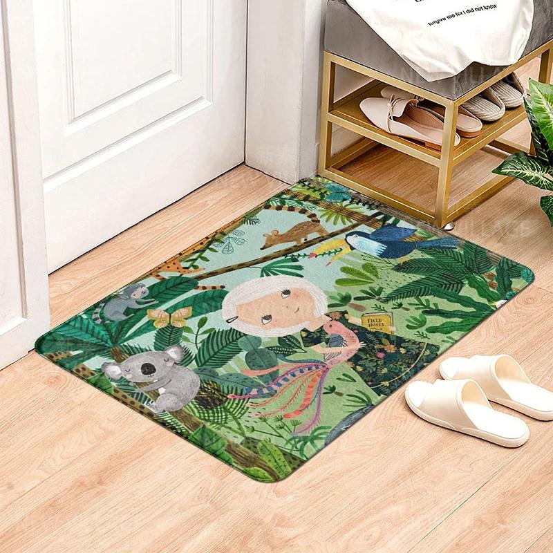 House Entrance Carpet Home Doormat Modern Nordic Style Room Bath Mat Foot Mat Bathroom Non-slip Mat Kitchen Water Absorption Mat