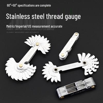 High Precision 60° Metric & Inch Thread Pitch Gauge Tool