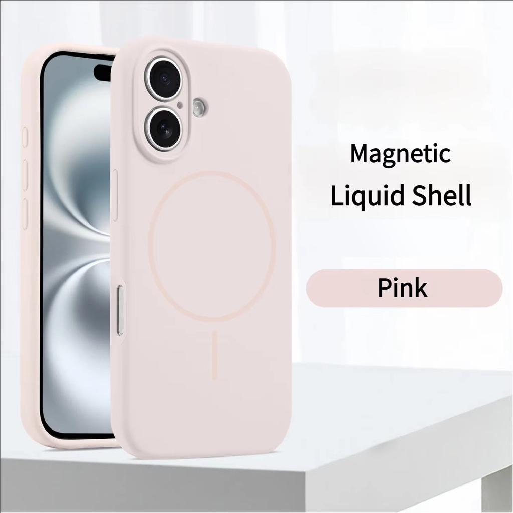 Magnetic Original Liquid Silicone Phone Case For iPhone 15 14 16 Plus 12 13 16 17 Pro Max Funda For Magsafe Protector Soft Cover