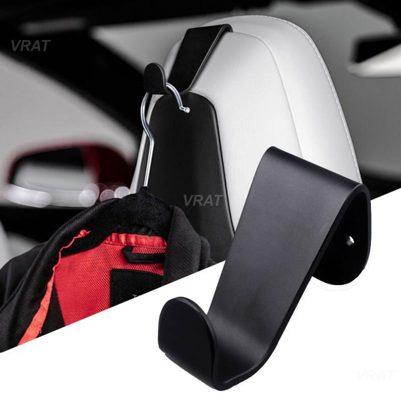For Tesla Model S/X Car Seat Headrest Car Grocery Bag Hook Hanger Clothes Purse Bag Holder Organizer Clip Interior Accessories