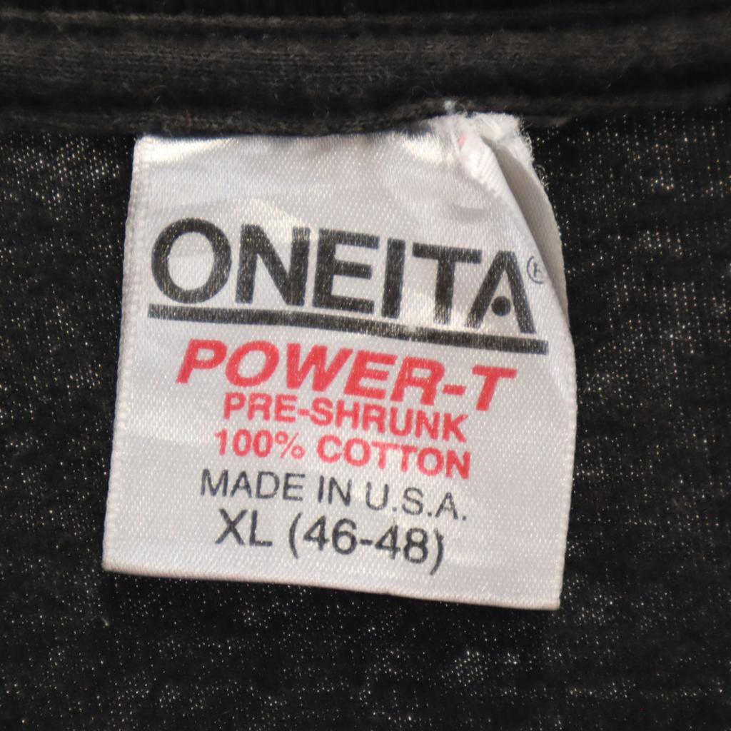 ONEITA 90s Made In USA Old Spider Print Back Short Sleeve T-shirt POWER-T Men's Used