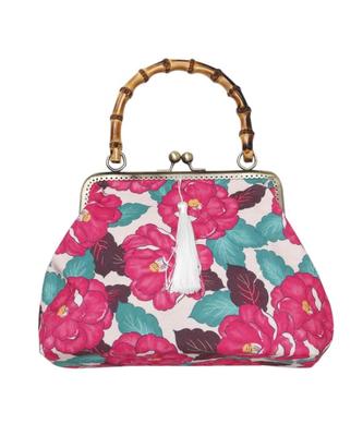 [KAYA] 7CEP4106 Floral Retro Clasp Handbag PK TSUTSUJI