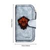 Gothic Skull Printed Long Wallet for Daily Use Stylish Portable Card Holder 