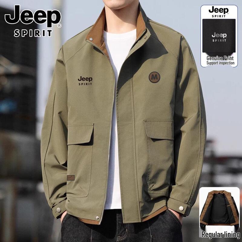 JEEP SPIRIT Men's Casual Workwear Bomber Jacket