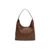 Women's Retro Woven Texture Tote Bag, Large Capacity, Stylish 2026 Design, Casual Trendy Underarm Handbag