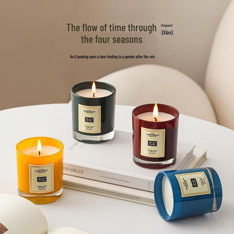 Soy Wax Aroma Candle Gift Box for Birthdays, Weddings, and Parties – Long-Lasting Indoor Fragrance with a High-End Feel, Customizable Design