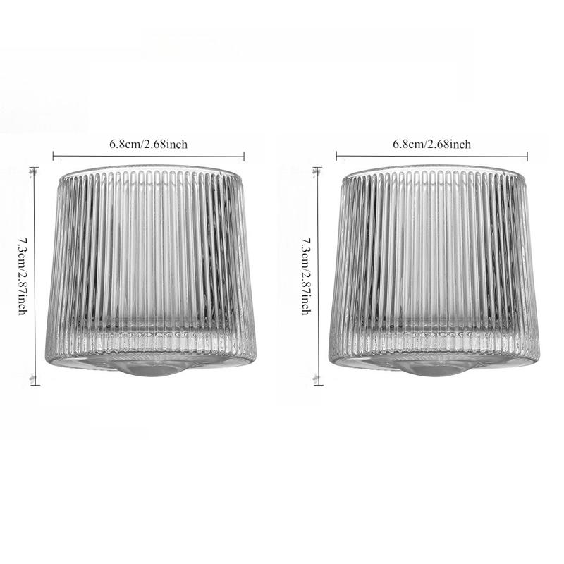 Creative Whiskey Glass Rotating Whisky Glass Home Beer Glass Personalized Untoppleable Striped Glass Wine Glass Drinking Glasses 2pcs