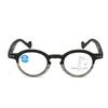Imitation Wood Grain Retro Round Frame Reading Glasses Intelligent Progressive Multi-Focus Old Man Mirror Far And Near Reading Glasses