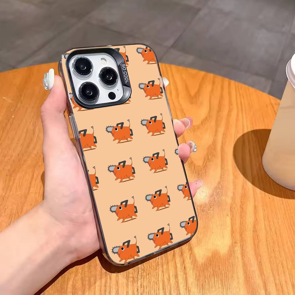 C-Chainsaw M-Man Pochita Phone Case For iPhone17,16,15,14,13,12,11,Pro,MAX White Matte Shockproof Cover iPhone17