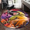 1pc Anime Design Round Carpet Office Chair Mat, Non Slip Rug for Home Decor, Living Room, Bedroom