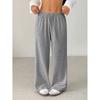 New simple casual pants women's front lace-up sweatpants loose wide-leg long pants