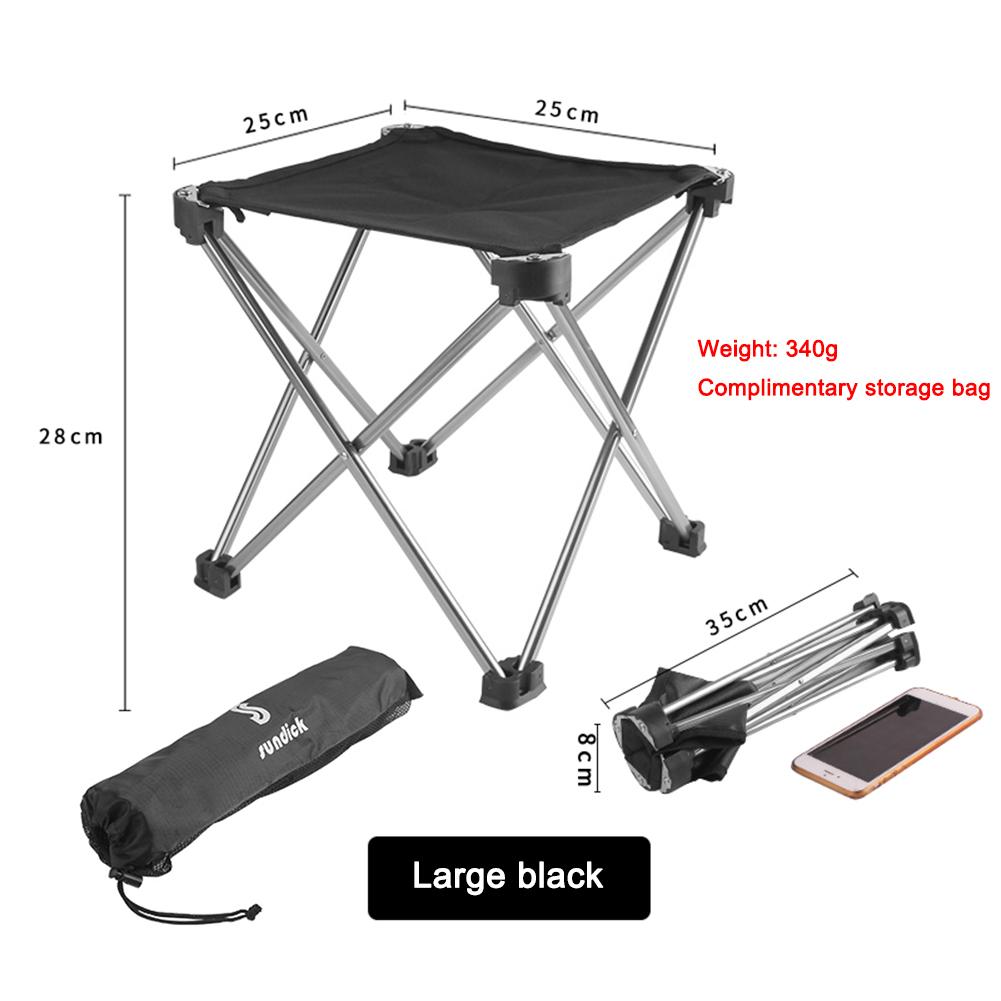 Outdoor Folding Stool Stainless Steel Portable Folding Picnic Camping Stool MIni Storage Fishing Chair Ultralight Furniture