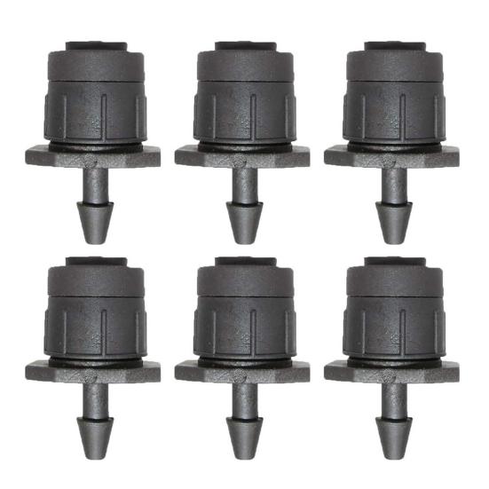 50Pcs Irrigation Drippers Adjustable Micro Spray Drippers 360 Degree Circle Spray Irrigation System Sprinklers for Flower Bed Garden Lawn