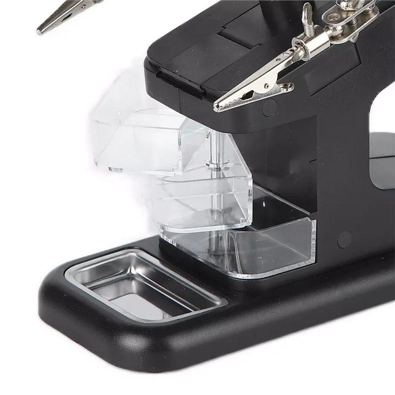 ABMH-Clip-On Magnifier With LED Helping Hands Soldering Iron Stand Featuring 2.5X 4X 16X Magnification Glasses