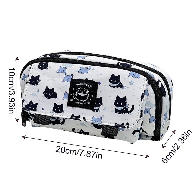 Kitten Pencil Case Multifunctional Pencil Pouch Multifunctional Pencil Pouch Portable Large Capacity Pencil Pouch Zippered Large