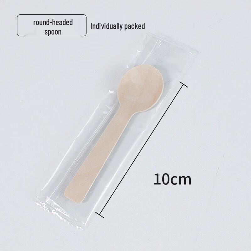 ZISIZ Biodegradable Wooden Disposable Cutlery