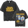 Nina Chuba Arena Tour  Vintage Washed TShirt Men Women Harajuku High Quality Cotton T Shirt Hip Hop Clothing Oversized Tees