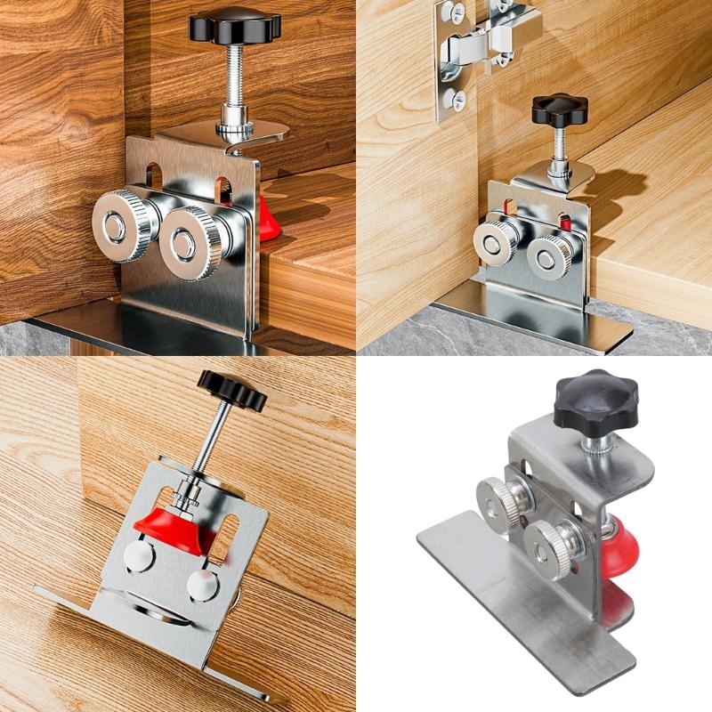 Werkzeug zur Positionierung und Montage von Schranktüren aus Edelstahl für effiziente Kleider- und Hängeschränke, präzise Vorrichtung