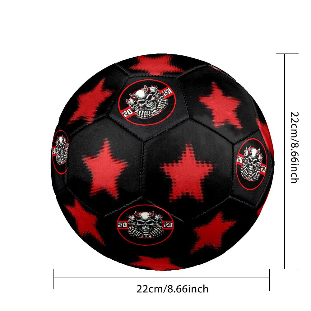 1PC Star Devil Skulls Edition Soccer Ball Size 5 Football Machine Sewn Indoor/Outdoor Universal Football W35