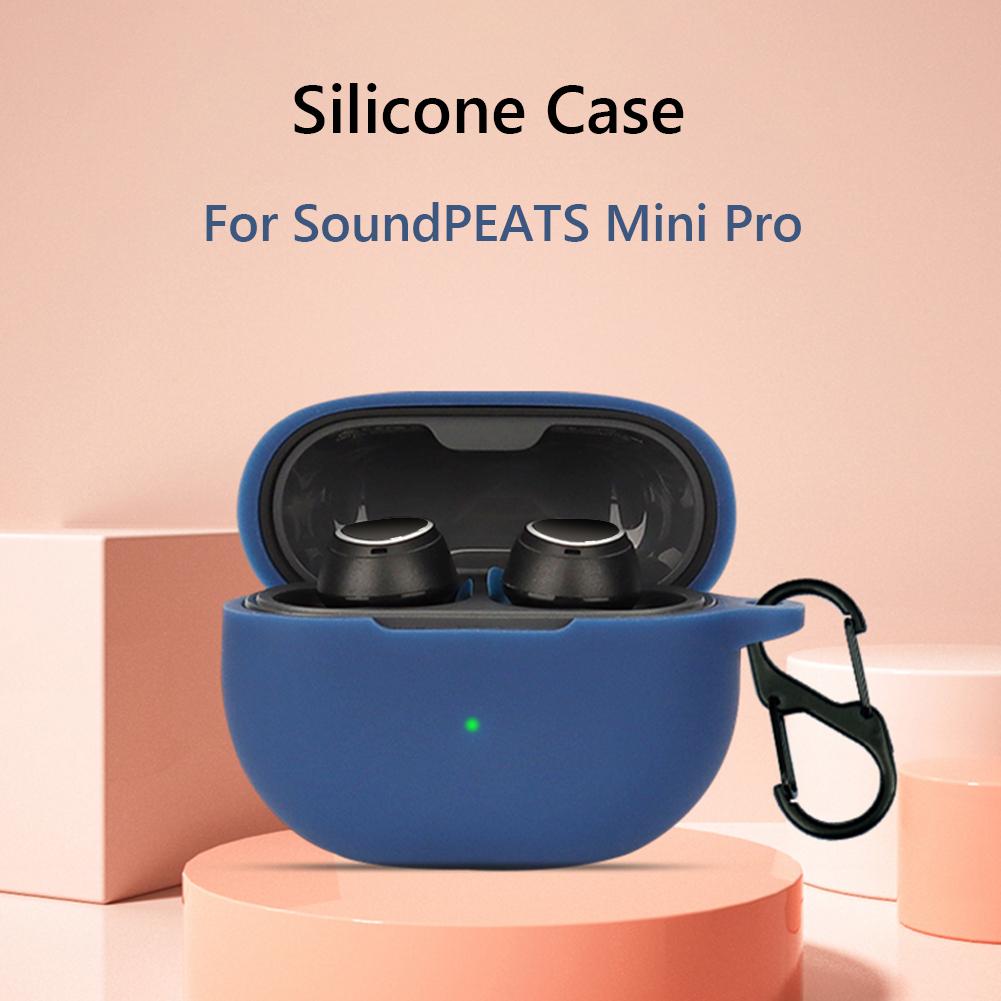 

For SoundPEATS Mini Pro Case Bluetooth Earphone Protective Cover For SoundPEATS Mini Pro Soft Silicone Case With Hook зелёный