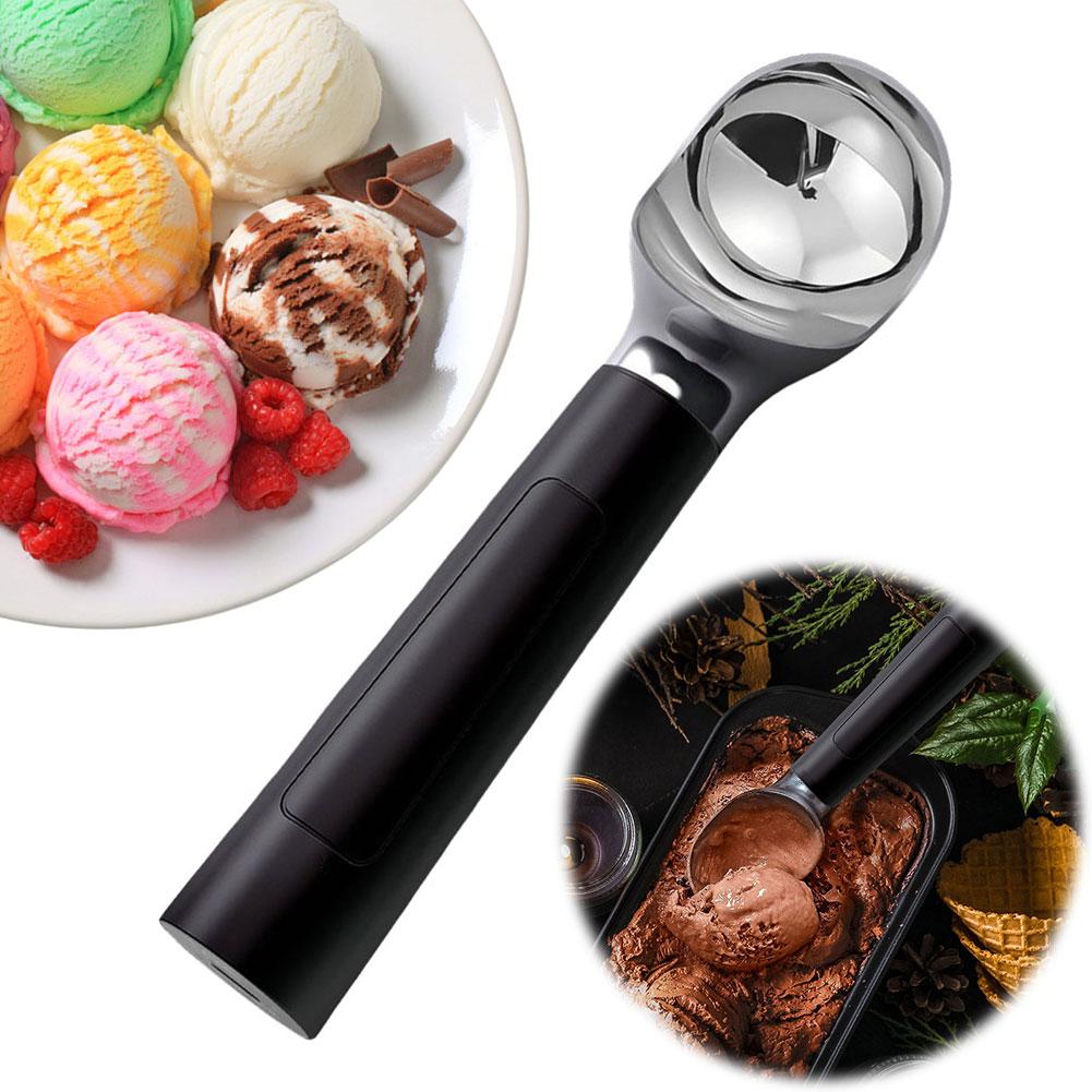 Heated Ice Cream Scoop Rechargeable Electric Scooper with LED Display for Hard Ice Cream Easy for Seniors & Kids
