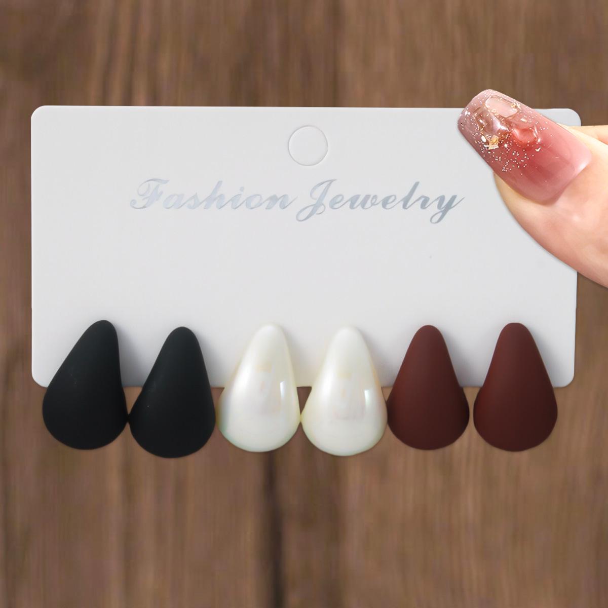 

Набор серег-капель макаронных цветов: Европейская и американская бижутерия высокой моды. CCB