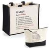 Duo Tote Bag and Pouch Gift Set - PLANETEE - Gabin Definition - Jute & Cotton - Customizable (first Name) - Made In France