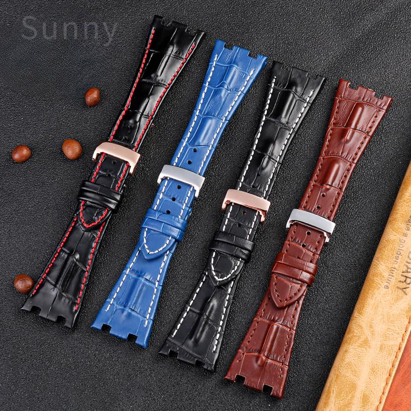 Cinturino Orologio in Pelle di Mucca Primo Strato per AP Aibi 15703 26471 26474 Serie Royal Oak Offshore 28mm Accessori Orologio per Uomo CinturinoMN