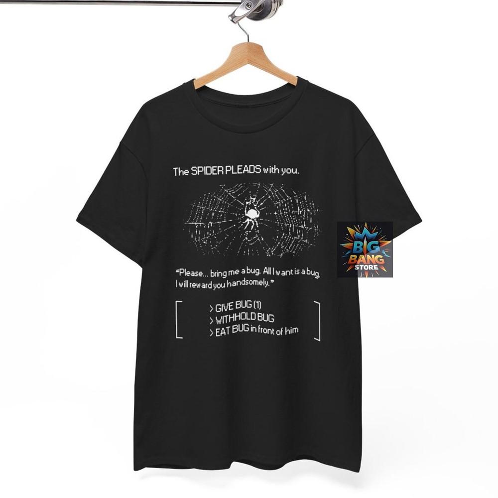 

Spider Pleads Text Adventure T-Shirt Music Band Rock Punk Metal Unisex tee Unisex T-Shirt S