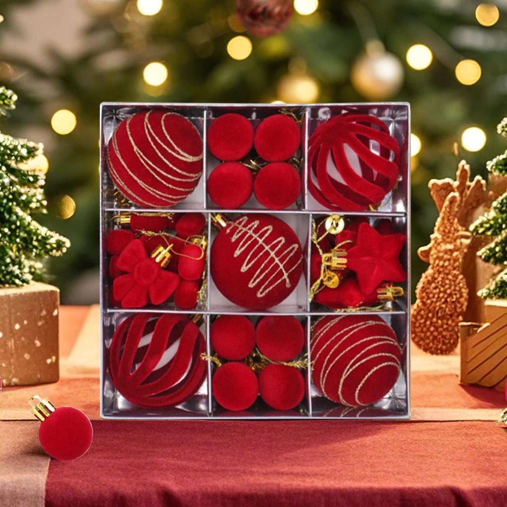 Shatterproof Christmas Ball Ornaments Set 35 Pieces Winter Holiday Decoration Pendants Shatterproof Christmas Decorations For
