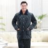 Men's Fleece-Lined Coral Velvet Warm Home Wear Set