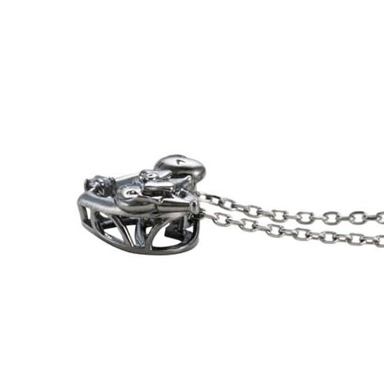 White Clover Kuromi 20th Anniversary Ladies Necklace Dancing Stone Sanrio Characters Silver 925 Surgical Stainless Steel 316L Cubic Zirconia Heart