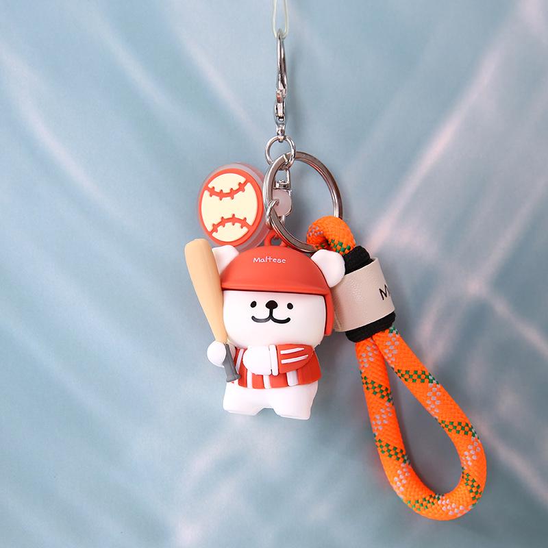 Adorable Cartoon Butter Bear Keychain Pendant: Cute Bag Charm & Couple Gift