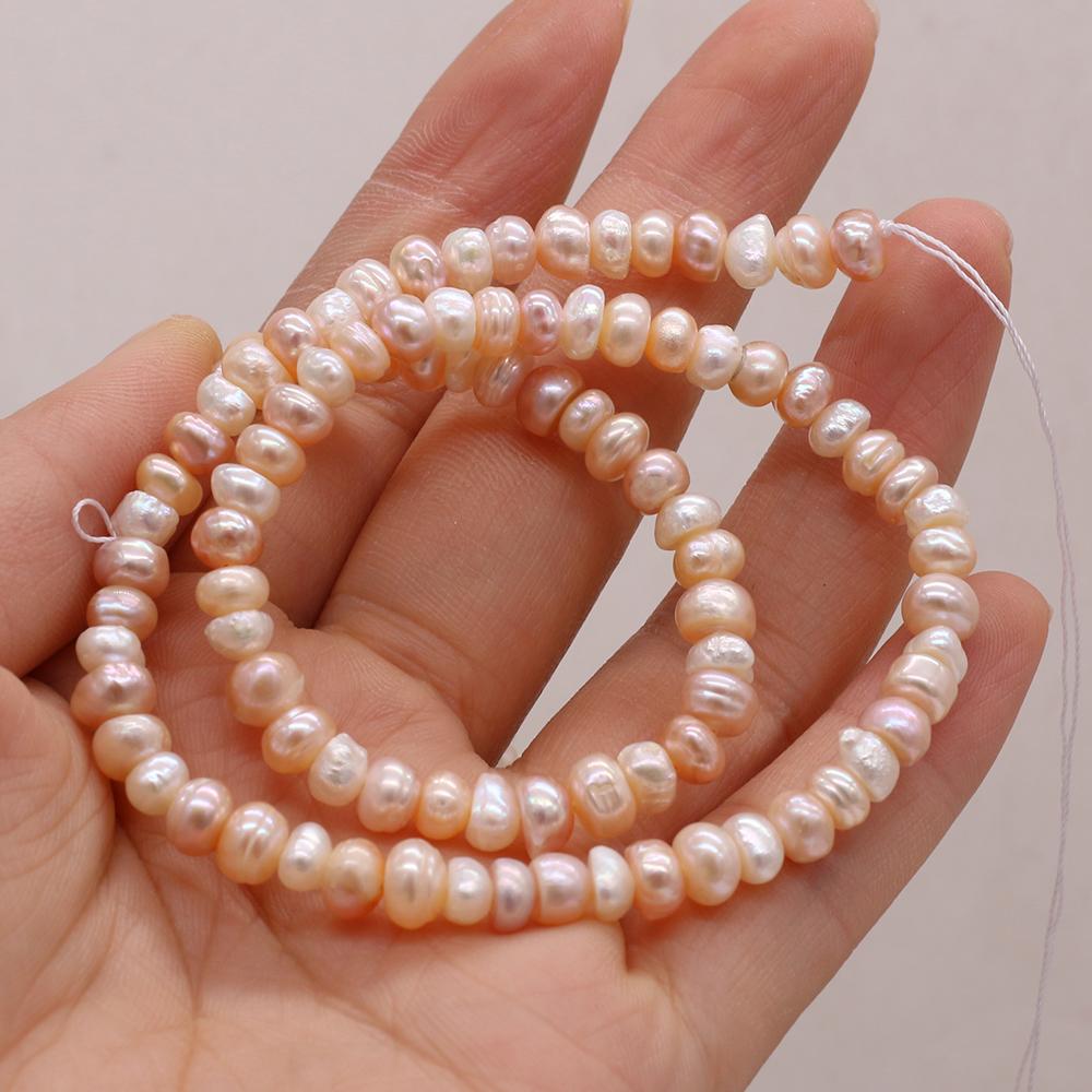 

1String, Multi-colored Rondelle Pearl 3-4mm, Fashion Women Natural Freshwater Pearl Beads for Jewelry Making DIY Crafts, Luxury Bulk Gifts 36cm 1String/3-4mm-36cm разноцветный