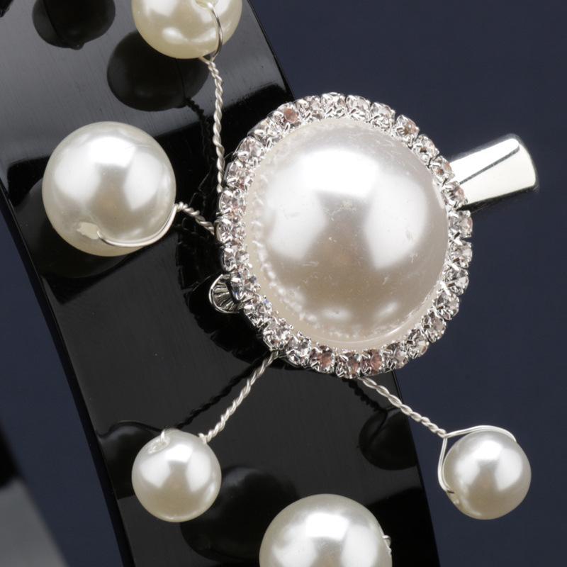 Elegant Pearl Hair Clip Set - Princess Style Decoration for Parties